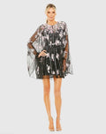 Black High Neck Embellished Trapeze Dress - FINAL SALE