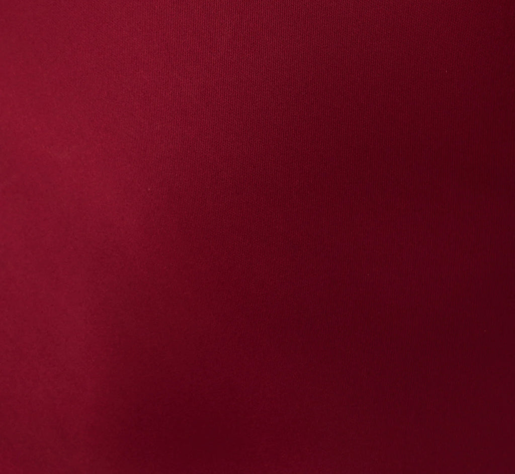 Strapless Scarf Chain Satin Dress In Crimson Haze