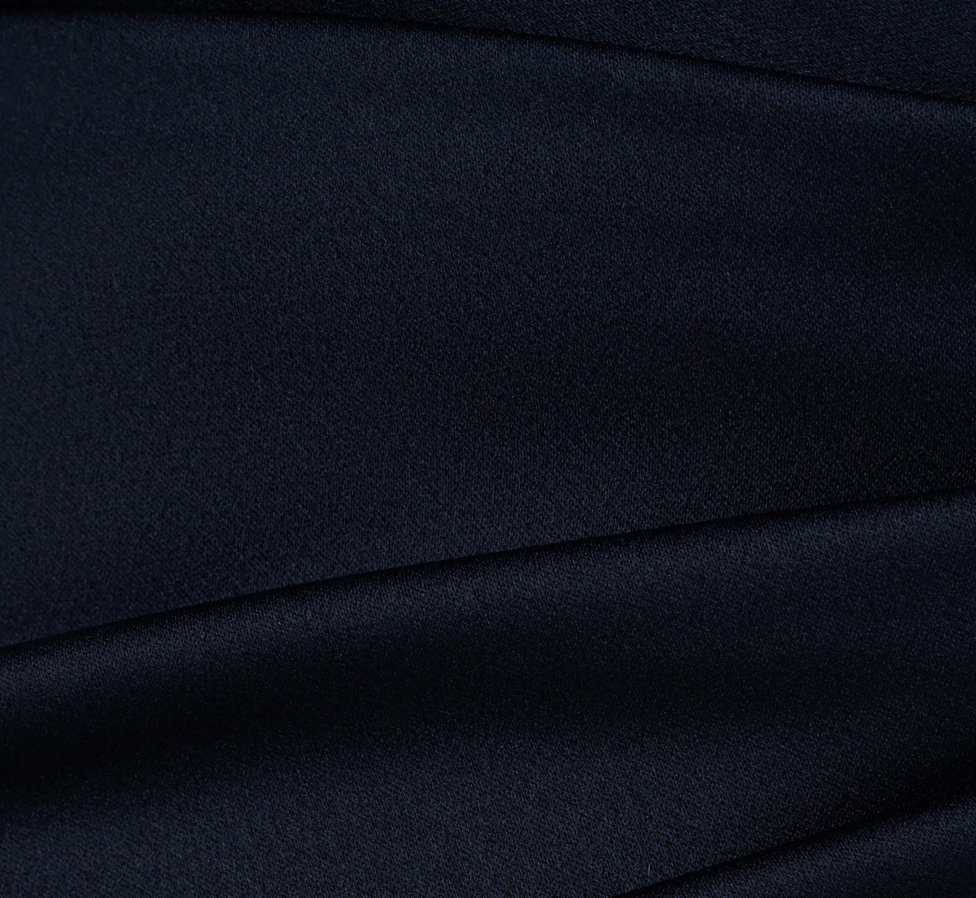 Satin Crepe Three Quarter Sleeve Jumpsuit With Buckle Waist In Dark Navy