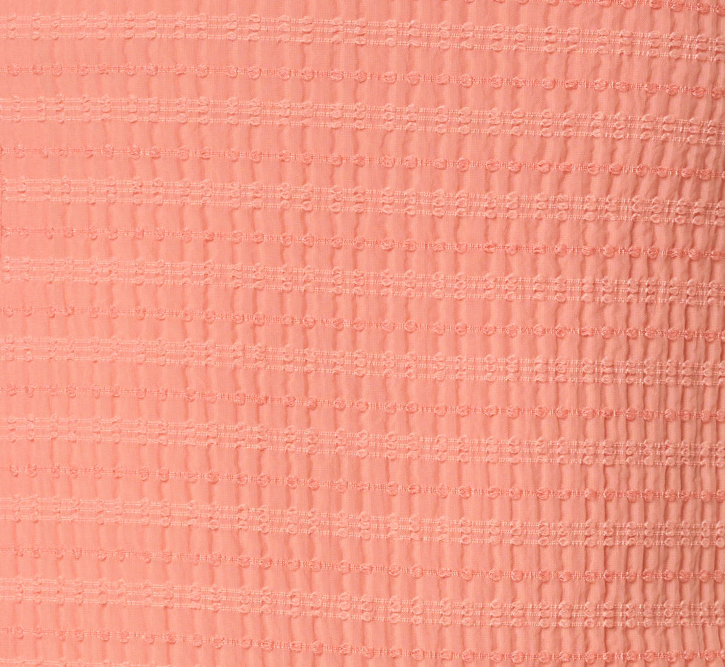Drop Waist Seersucker Beaded Strap Sundress In Coral