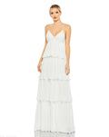 Spaghetti Strap Ruffle Layered Maxi Dress