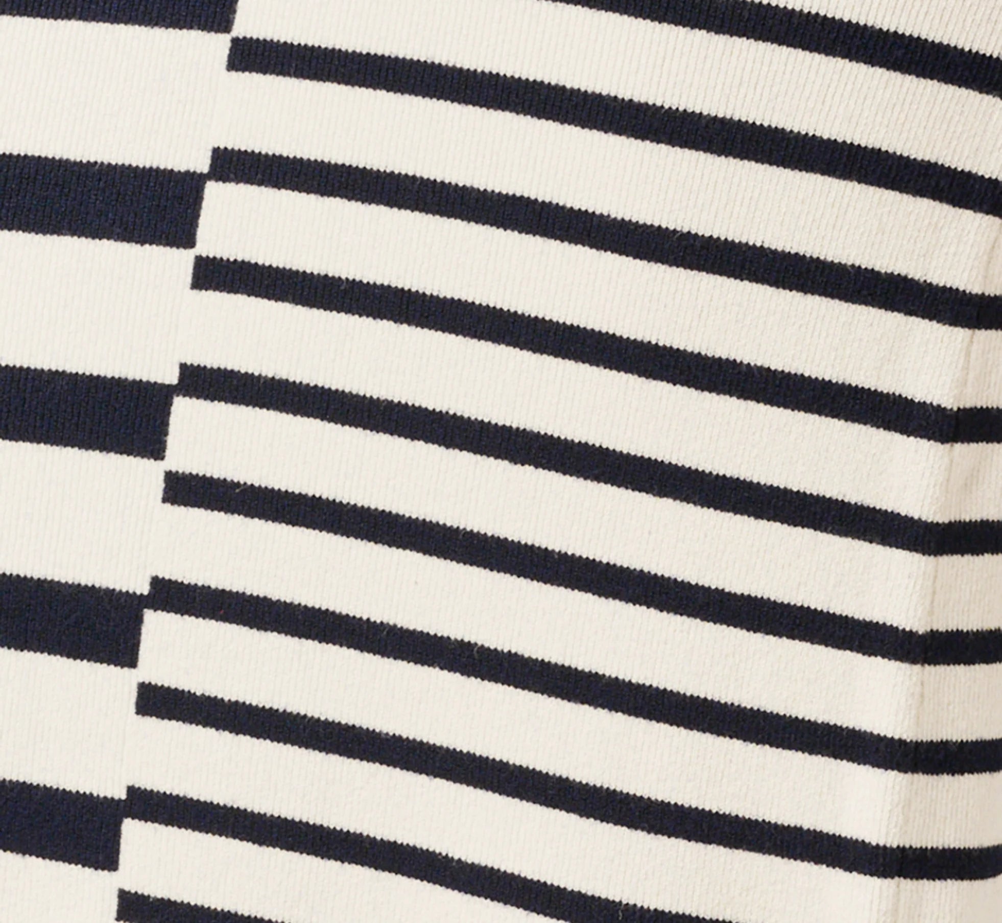 Striped Asymmetrical Fringe Halter Midi Dress In Ivory Navy