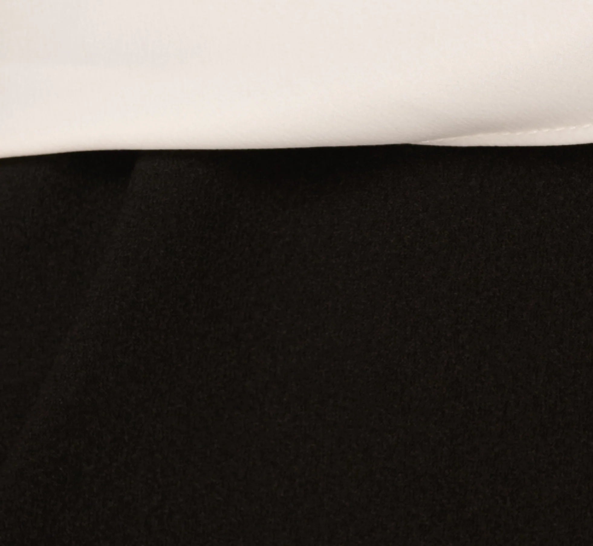 Three Quarter Sleeve Draped Combo Jumpsuit In Ivory Black