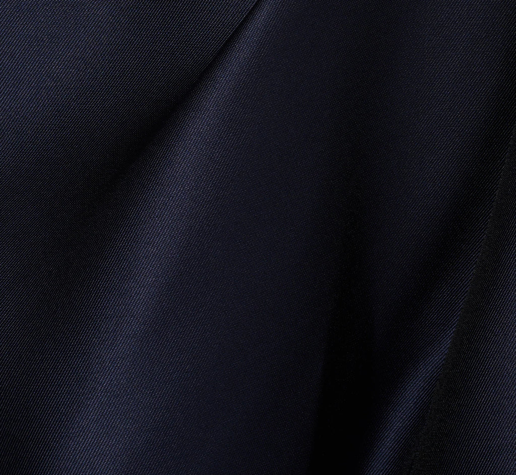 Sleeveless Beaded Mikado Fit And Flare Gown In Midnight