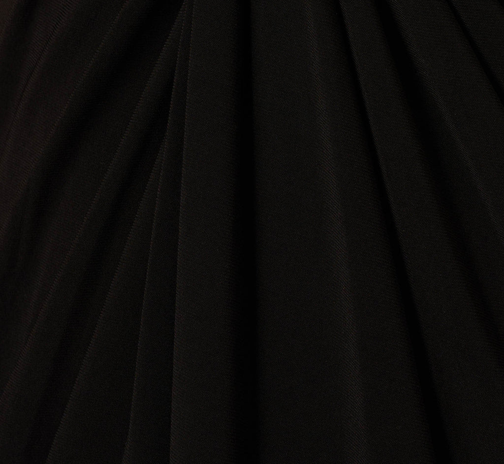 Plus Size Matte Jersey Twist Front Tuxedo Long Gown In Black