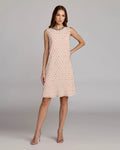 Light Pink Embellished Sleeveless Shift Mini Dress