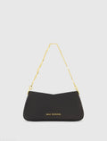 Small Gold Strap Nappa Leather Shoulder Bag