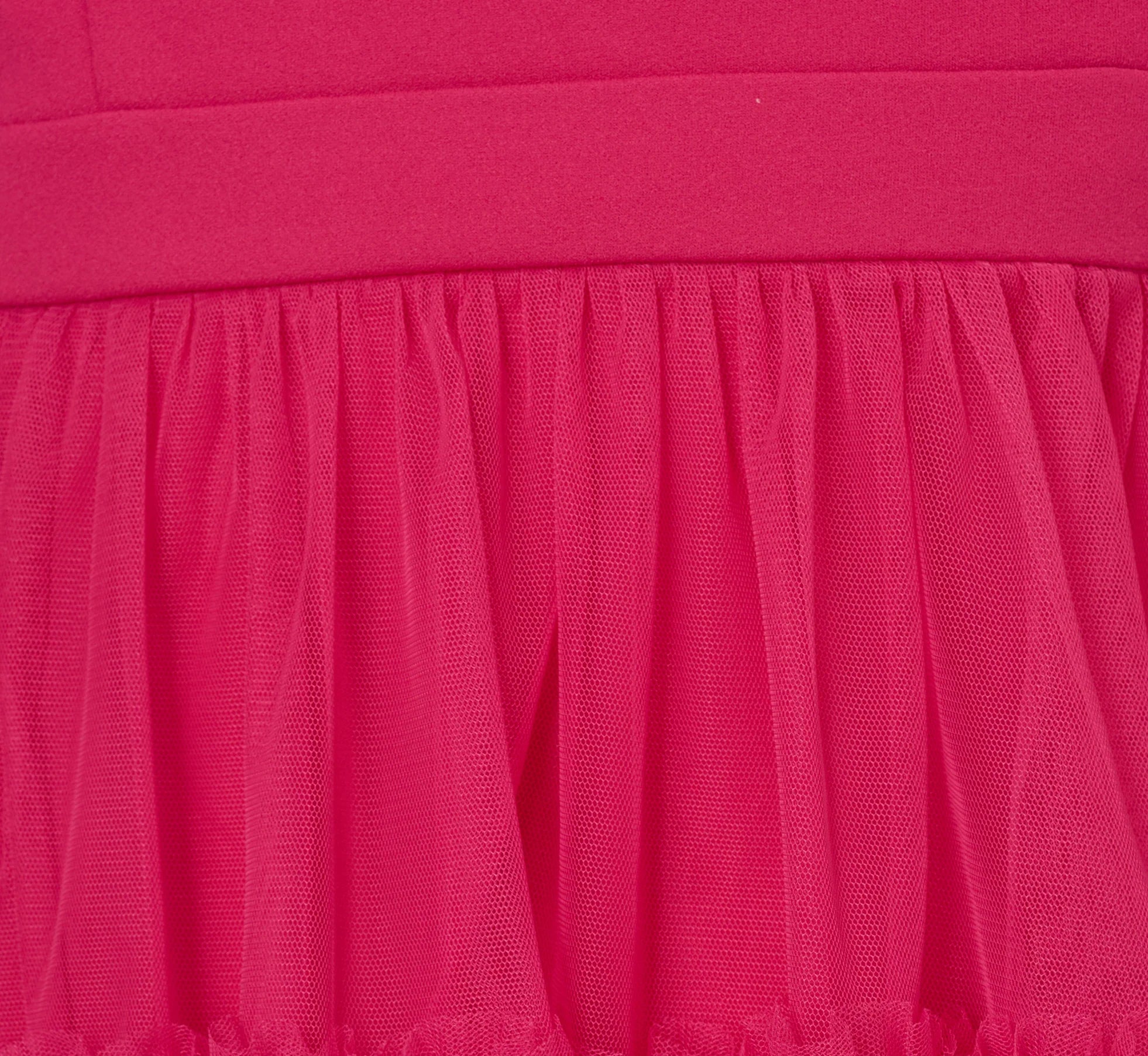 Plus Size Sleeveless Midi Dress With Square Neck And Tiered Skirt In Bright Rose
